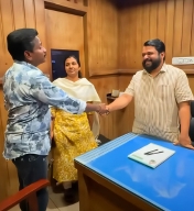 Dr Ajith with patient